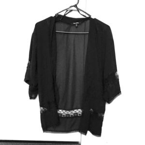 Black Lace Kimono